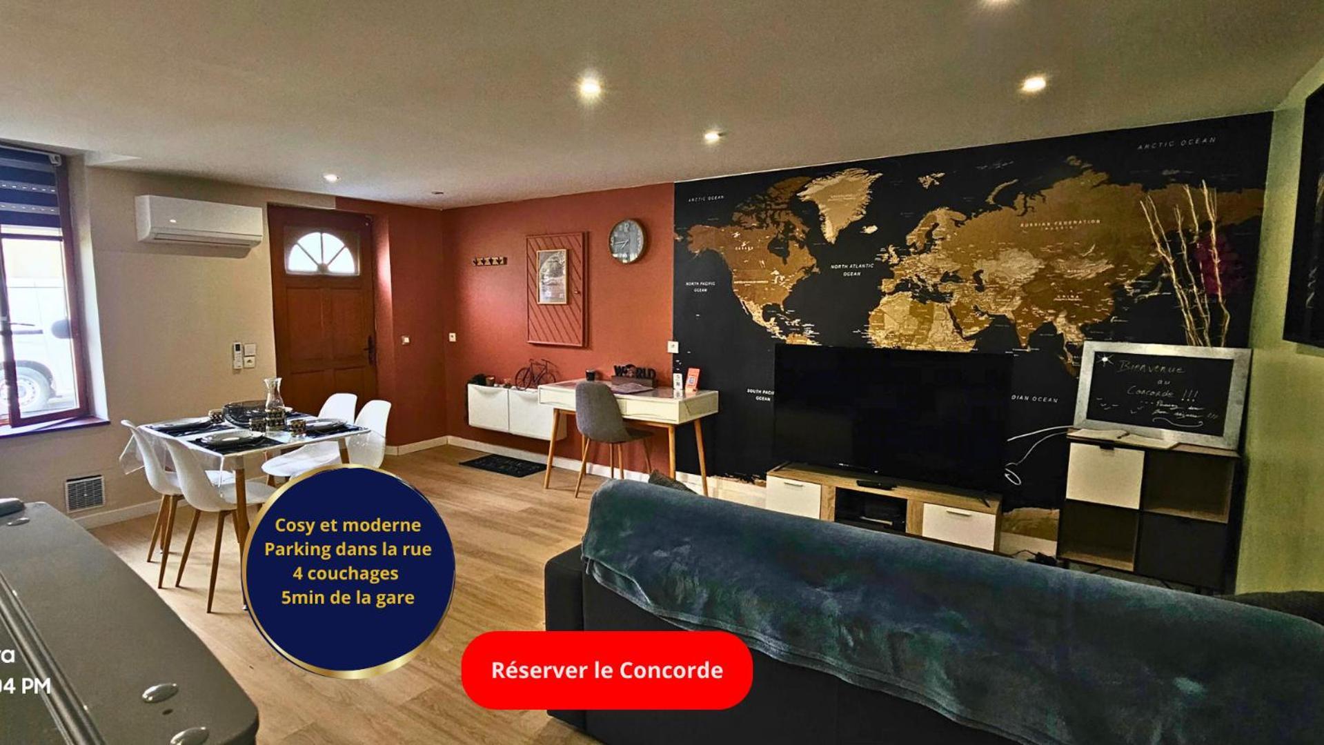 Le Concorde-Wifi-Clim-Parking-3Etoiles-Ockeys Daire Bram Dış mekan fotoğraf